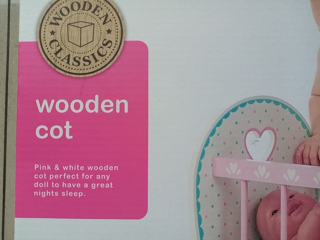 Dolls Wooden Toy Cot eBay