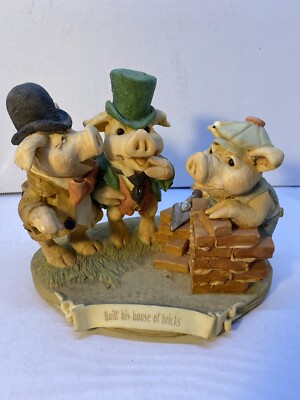 United Designs built his house of bricks 3 little pigs figurine #106 Of 3500