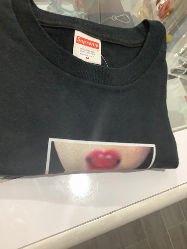 SUPREME NECKLACE TEE BLACK M SS18 T 