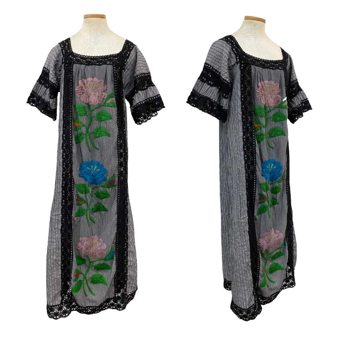 Cotton Blend Tunic Vintage Dresses for Women