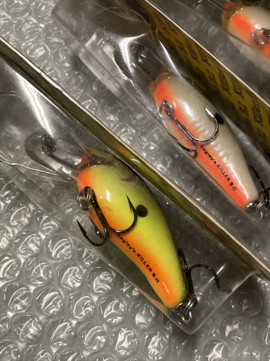 RARE Vintage Bagley Kill'r B2 B-ll 7/16 Oz 3 Lure Lot Depth 0'-8