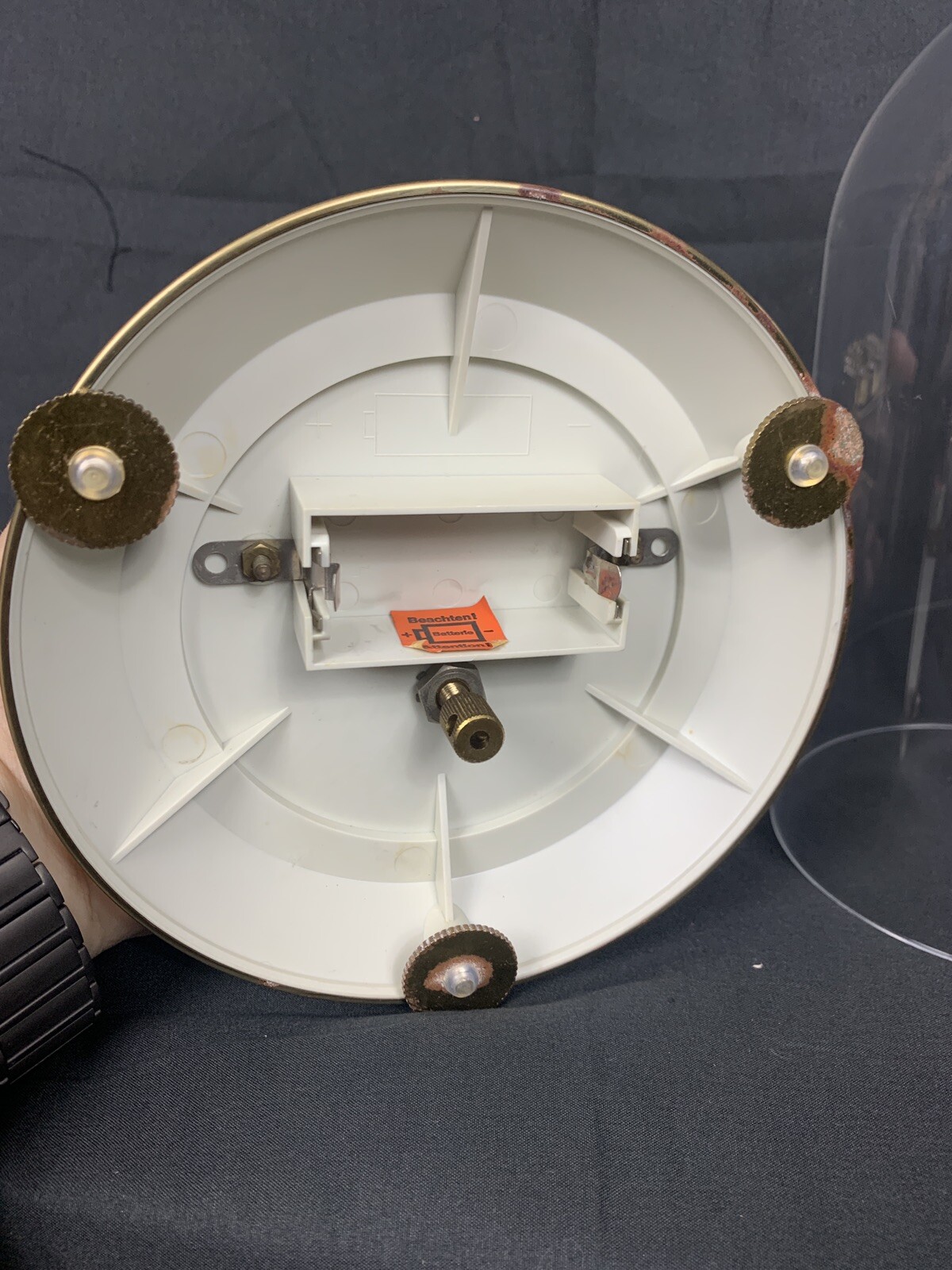 Vintage Hermle Quartz Anniversary Clock Ornate Brass Germany