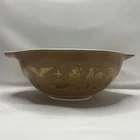 4qt Brown & Gold - Early American Cinderella Mixing Bowl - #444 PYREX