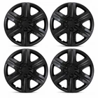 Brand New Set of 4 Semi-Universal 18 inch Gloss Black Snap-On Hubcaps - 6 Spoke