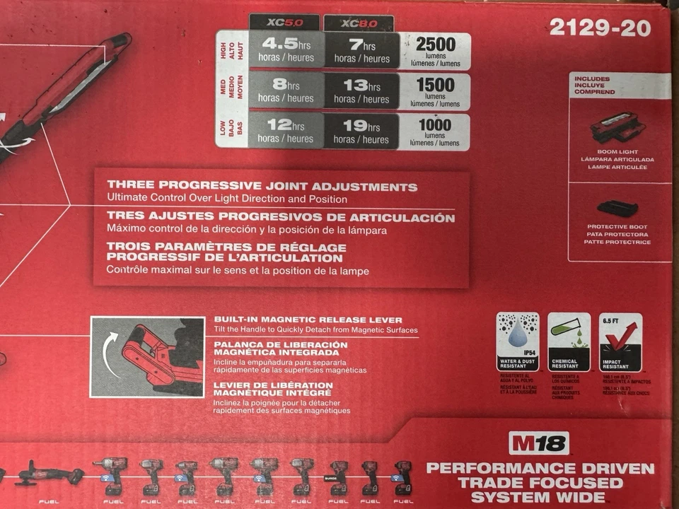 Milwaukee 2129-20 M18 Magnetic Extendable Boom Light - Image 4 of 4