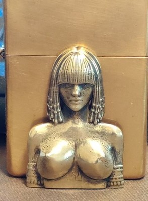 1 piece Brass Sexy busty girl  sticker lighter DIY accessories