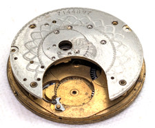 Vintage Pocket Watch Verge Fusee Movement Engraving Brass Components 43 mm