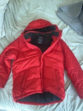 Nautica Red Hooded Puffer Jacket kids Size L/G 14/16 