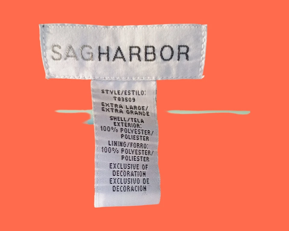 Sag Harbor 女式 XL 多色几何图案人造裹身上衣 — 第 4/4 张图片