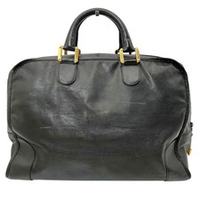 LOEWE Amazona handbag in black leather and gold from Japan HJ