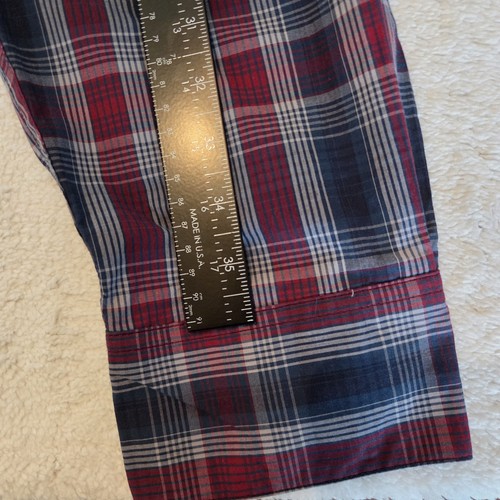 Tricots St Raphael Baumwollhemd Herren Gr. XXLT rot/blau kariert langarm - Bild 8 von 9