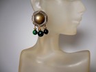 6 pairs Chandelier Dangle Drop Earrings Stones Art Glass Faux Pearl VTG Jewelry — photo 4