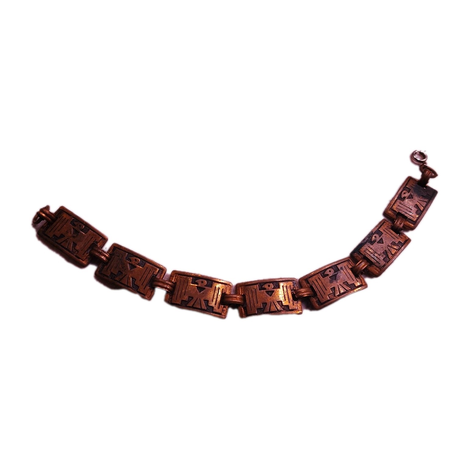 Rare Vintage Solid Copper Marked Thunderbird 1/2"… - image 1