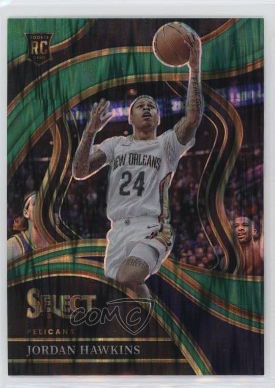 2023-24 Panini Select Courtside Green Shock Prizm Jordan Hawkins Rookie RC 0us8