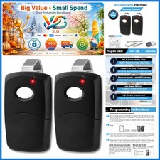 2 Pack Multi-Code Gate Remote 300MHz 10 Dip S...
