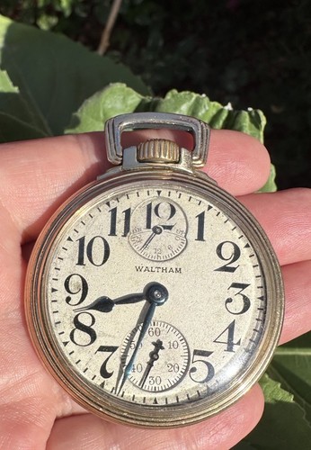 Antique WALTHAM Gold Filled Indicator Railroad Watch