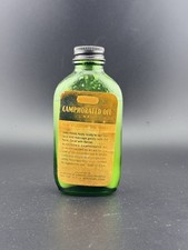 Vintage, Emerald Green Bottle McKesson Camphorated Oil Original Label