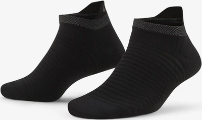 NWT Nike Men Running Spark No Show Socks Black Shoe Size 12-13.5 DRI-FIT DA3589