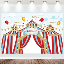 Fabric 7x5ft Circus Backdrop Carnival Theme Big Top Tent Kids Birthday