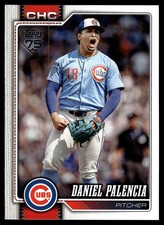 2026 Topps #158 Daniel Palencia Chicago Cubs Light Blue Alternate Jersey