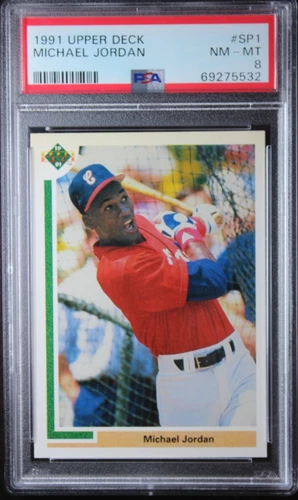 1991 Upper Deck Michael Jordan Baseball Card #SP1 PSA 8