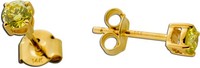 Brillant Ohrstecker Gold 585 14K Gelbe Natur Diamanten 0.50Ct