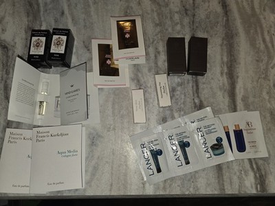 Sample Perfumes/ Colognes Lot Mind Games, GUERLAIN, Molton Brown, Aqua Media...
