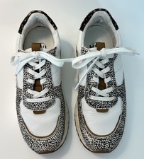 Madewell Kickoff Trainer Sneakers in Leather and Spot Mix Calf Hair Women 7 