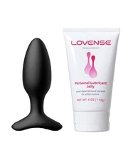 LOVENSE Hush 2 Butt Plug Vibrator 1.5" Anal Plug Sex Toys+LOVENSE Privacy Lube