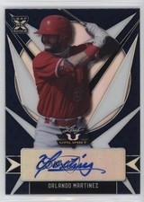 2021 Leaf Valiant Navy Blue 32/75 Orlando Martinez #BA-OM2 Auto 12cn