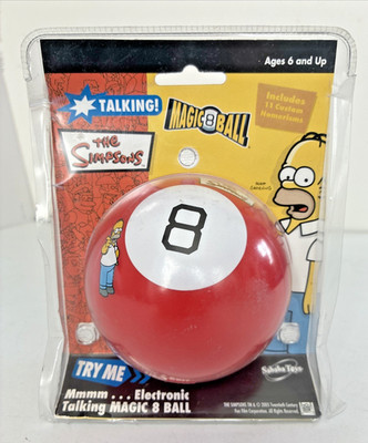 2005 The Simpsons RED Magic 8 Ball In Original Packaging READ