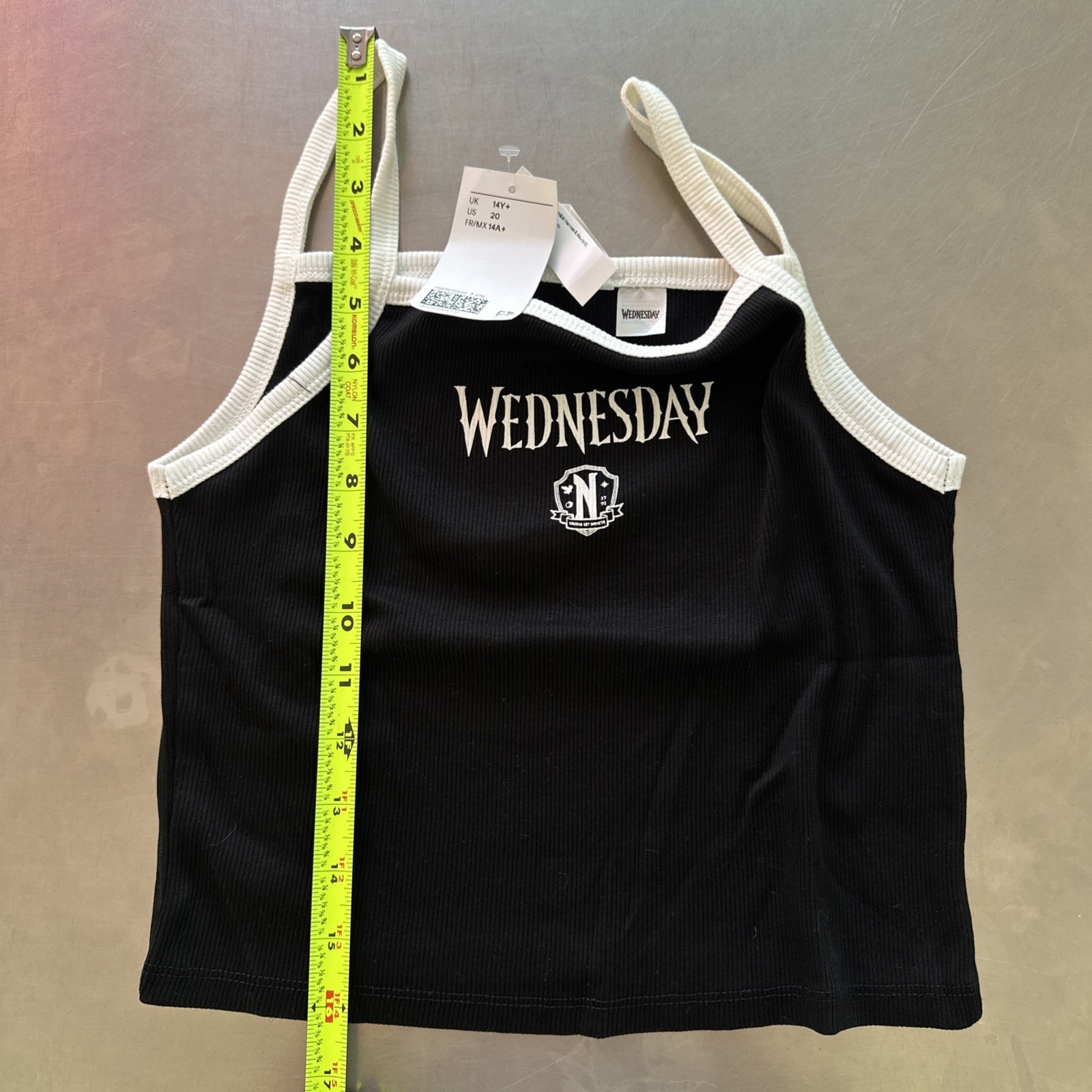 H&M Wednesday Tank Top Size 20 Girls Black thumbnail 4