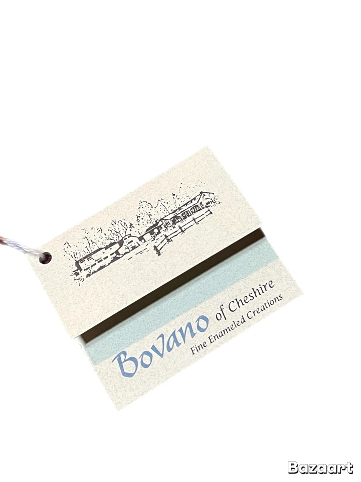 BOVANO De Colección Vidrio Esmalte Escultura Búhos En Tronco Árbol Arte Colgante NUEVO CON ETIQUETAS Foto 4 de 4