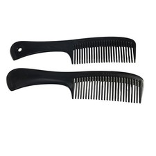 Vintage Ace Unbreakable Hard Rubber Combs Set 902 Black Hair Styling USA Made