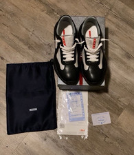 PRADA Herren Sneaker Low Top Schnürung Schwarz/Grau/Weiß EU 42