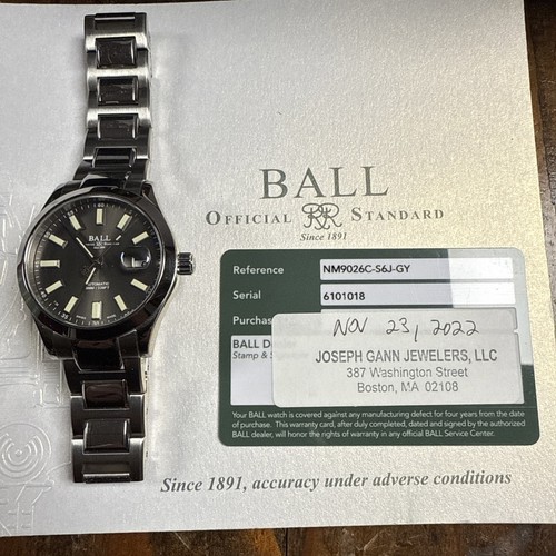 BALL ENGINEER III MARVELIGHT COSC ICE Grey DIAL NM9026C-S6J-GY FULL SET