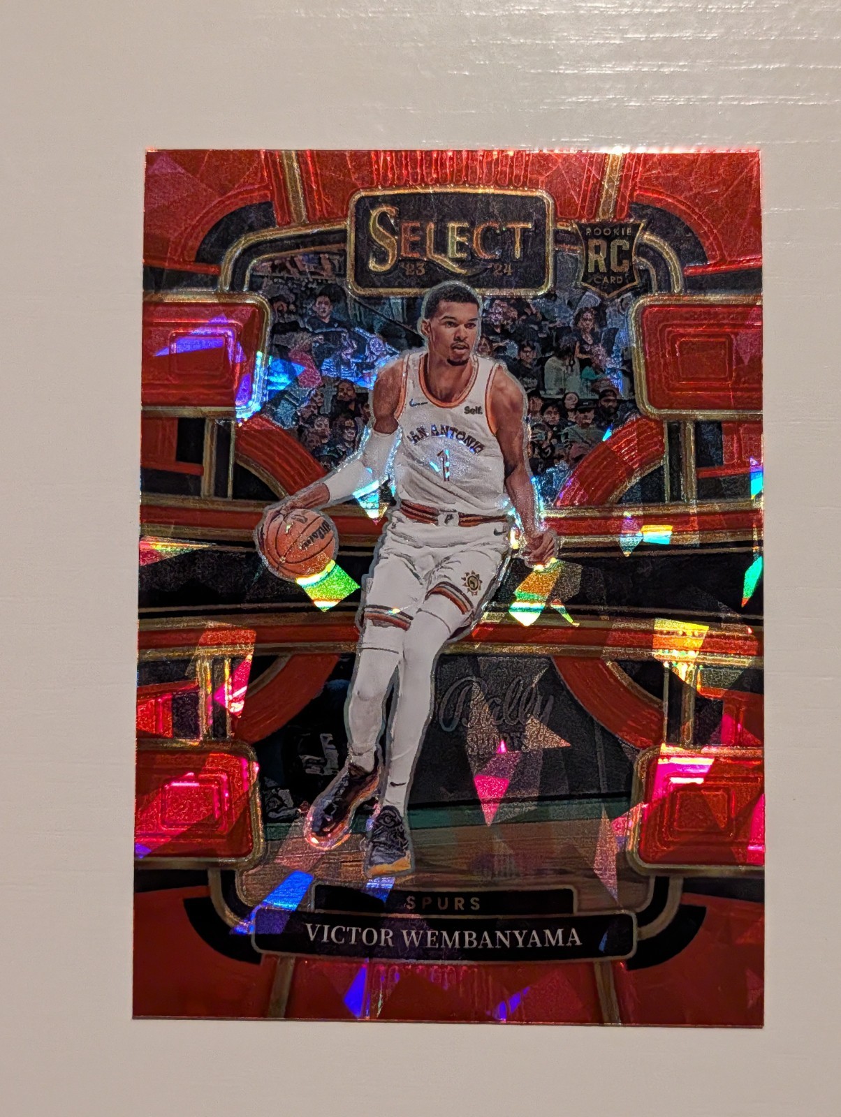 2023-24 Panini Select Red Cracked Ice Prizm Concourse Victor Wembanyama RC #87