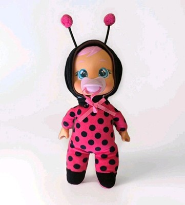 Cry Babies LADY Tiny Cuddles Plush Baby Doll 11  Soft Body Ladybug