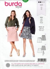 Burda 6241 Flared  Paneled Skirts w D-Ring De...
