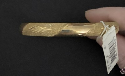 New 9MM 10k Yellow Gold Flex Bangle Bracelet 7.5   NWT 6.7G Gift Collectible