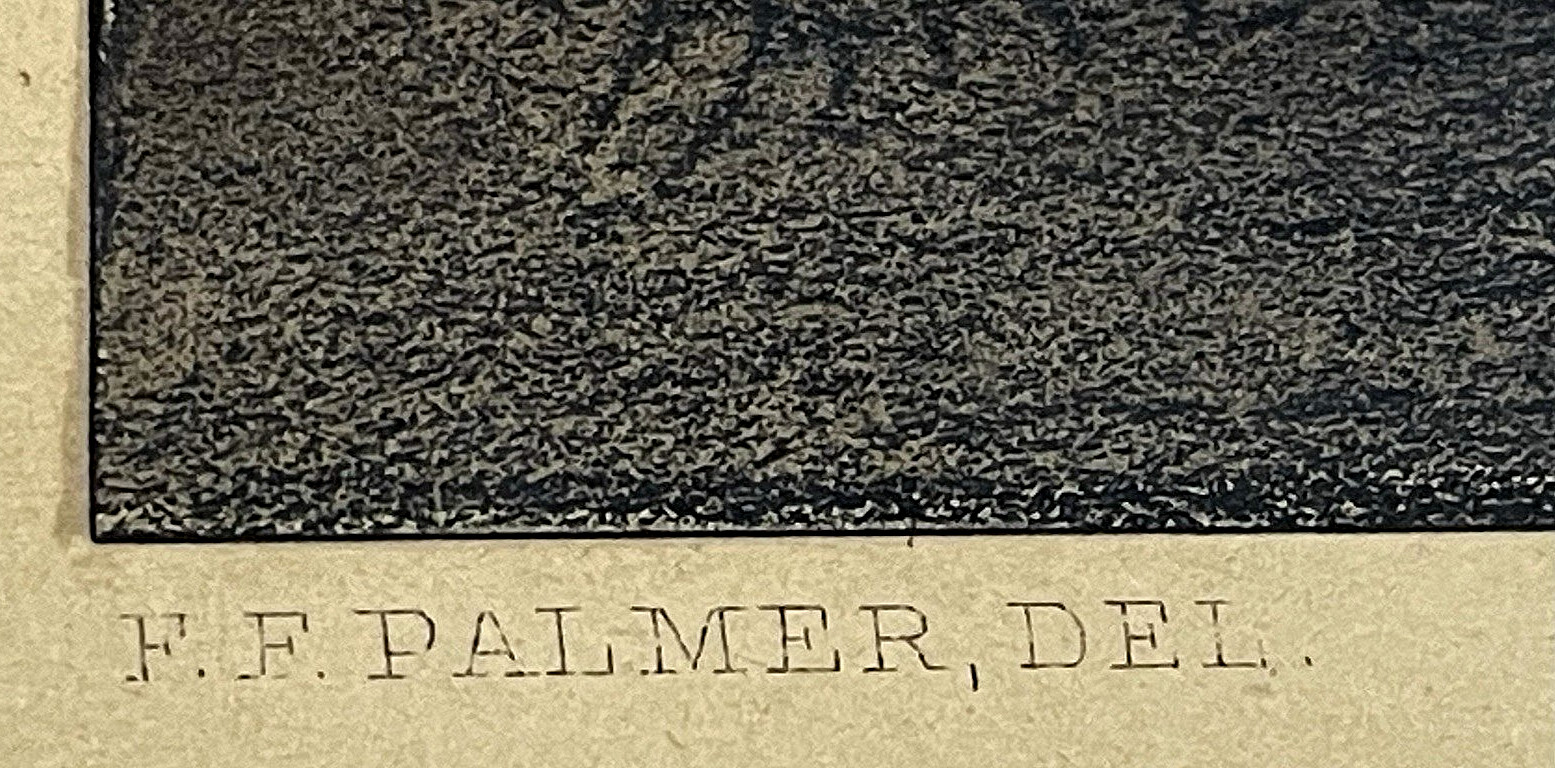 Vintage Currier & Ives Framed Lithograph - The Village Blacksmith Copyright 1864