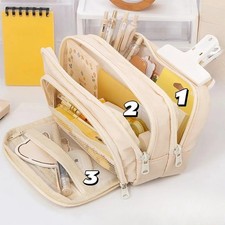 Pencil Case Large Capacity Pencil Pouch Handheld Pen Bag Cosmetic Portable Gift