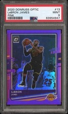 2020-21 Panini Donruss Optic NBA Basketball Pink 13 Lebron James /25 PSA  Lakers