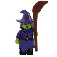 Lego Monsters Series 14 Wacky Witch Minifigure  Broom  Cat 71010 Collectible