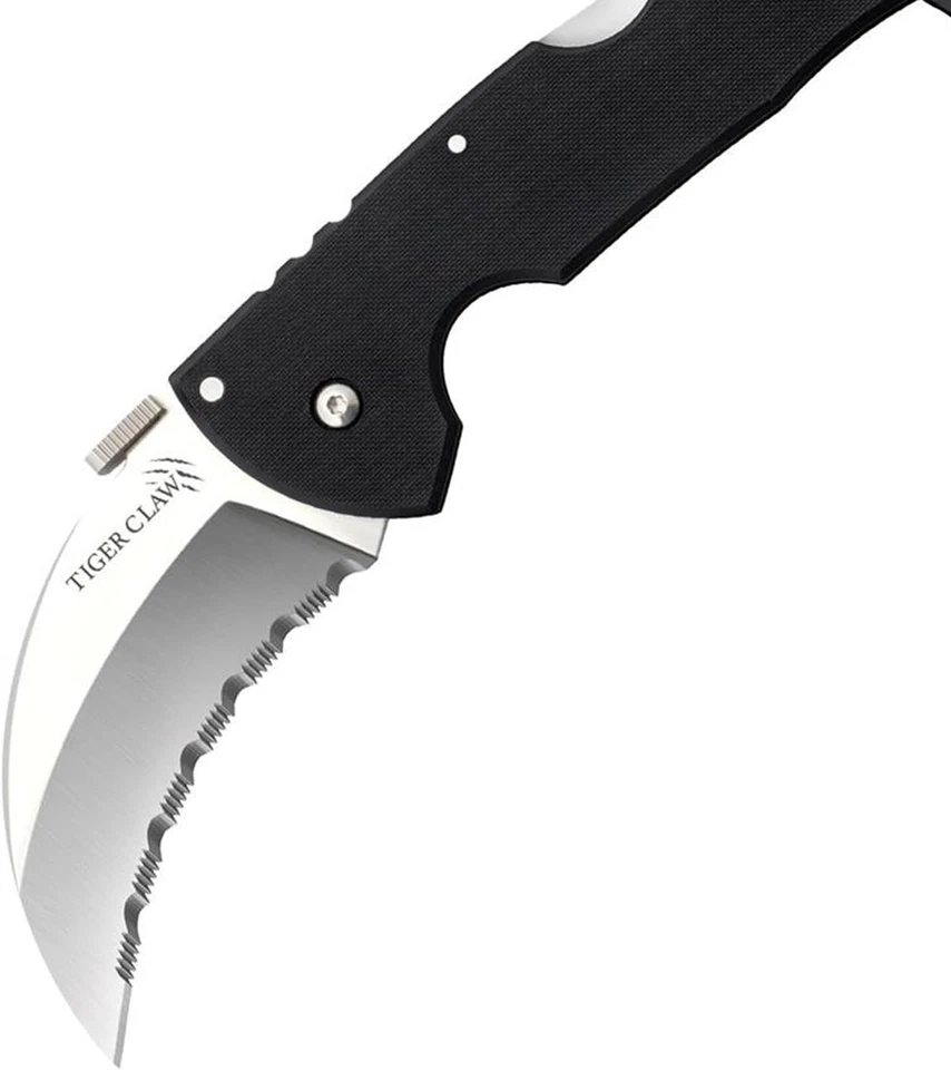 Cold Steel Tiger Claw Hawkbill Karambit Knife, Black - Image 4 of 4