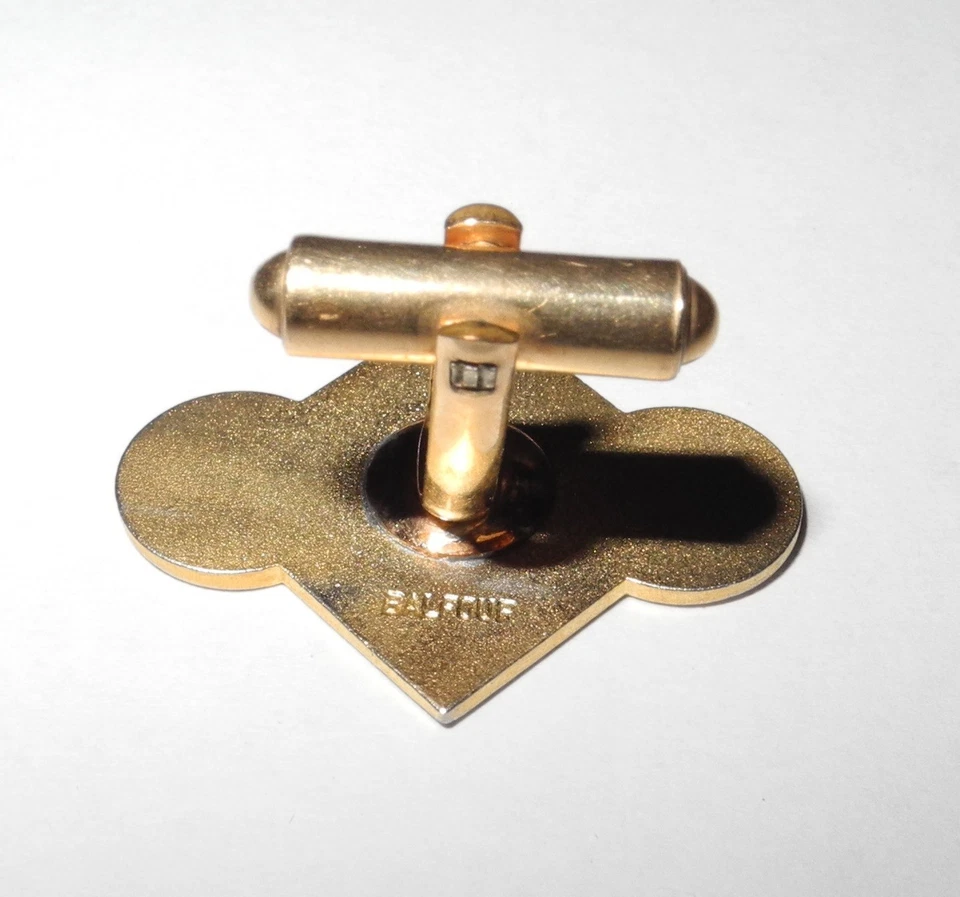 1958 Béisbol New York Yankees Serie Mundial Prensa de Medios Prendedor Dije Moneda Gemelo Foto 2 de 2