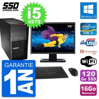 PC Tour Lenovo P300 ThinkStation MT 19'' Intel i5-4570 16GB SSD 120GB Win10 Wifi