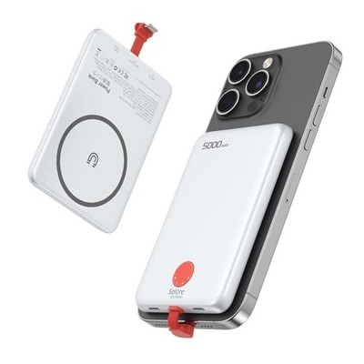 MOKiN Slim Magnetic Power Bank 5000mah-PD 20W-Fast Charging Travel Battery
