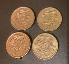 £1 Coin round pound SET OF FLORAL FLOWERS GREAT LOOKING COINS THESE