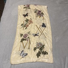 Vintage Smithsonian Institution Silk Scarf - Millennium Floral Butterfly 60”x15”